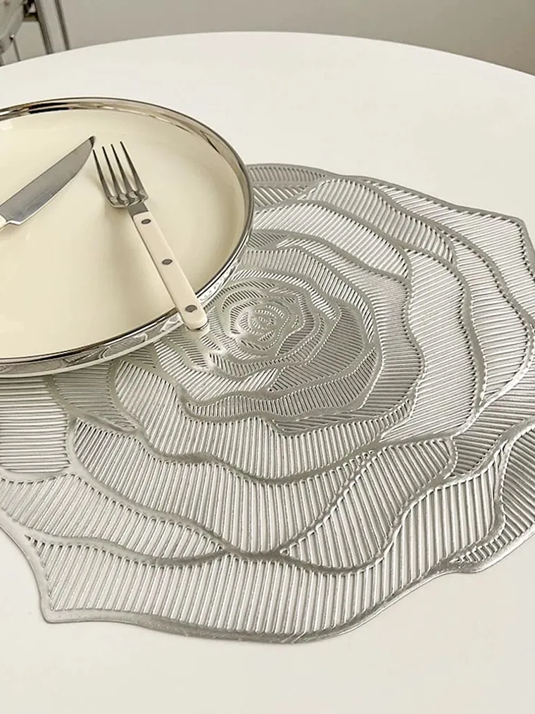 Pack De 6 Individuales De Mesa Diseño Flor En Pvc 38cm 6