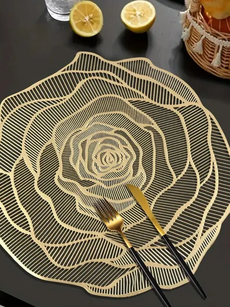 Pack De 6 Individuales De Mesa Diseño Flor En Pvc 38cm 7