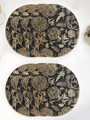 Pack De 6 Individuales De Mesa En Pvc Redondos 38cm Elegante