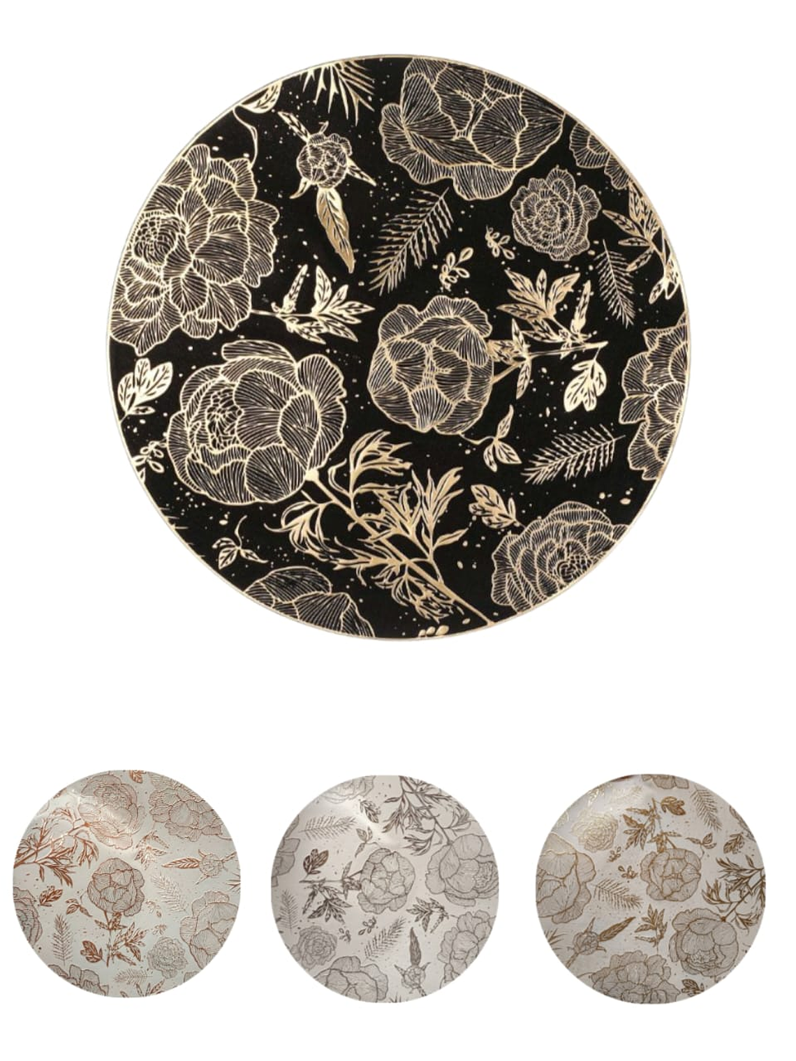 Pack De 6 Individuales De Mesa En Pvc Redondos 38cm Elegante 2