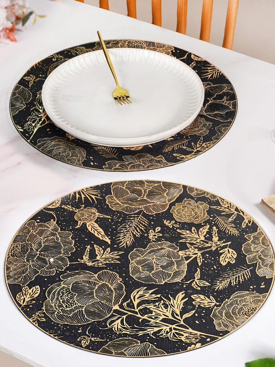 Pack De 6 Individuales De Mesa En Pvc Redondos 38cm Elegante 5