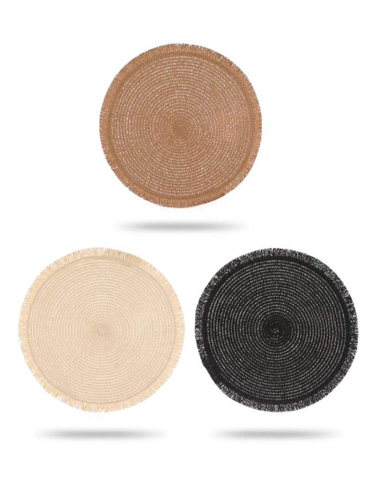 Individuales Pack De 4 Trenzados En Fibra De Paja, 38cm 3