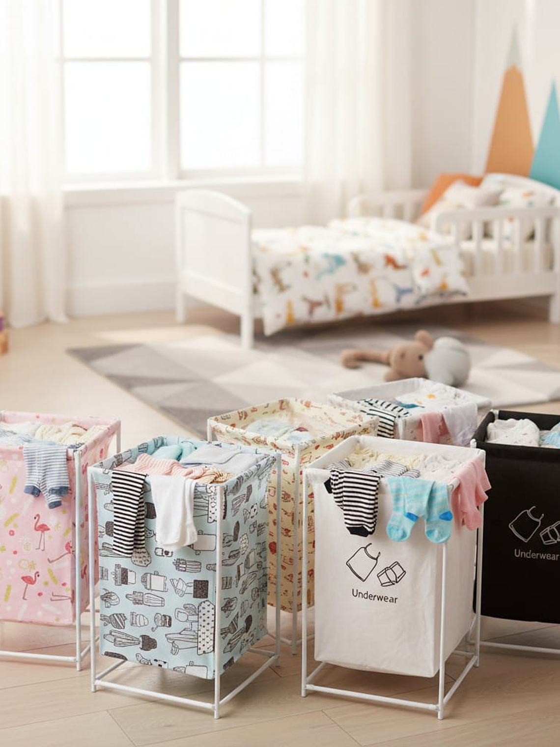 Canasto Organizador Infantil Para Ropa O Juguetes 54x33cm 1