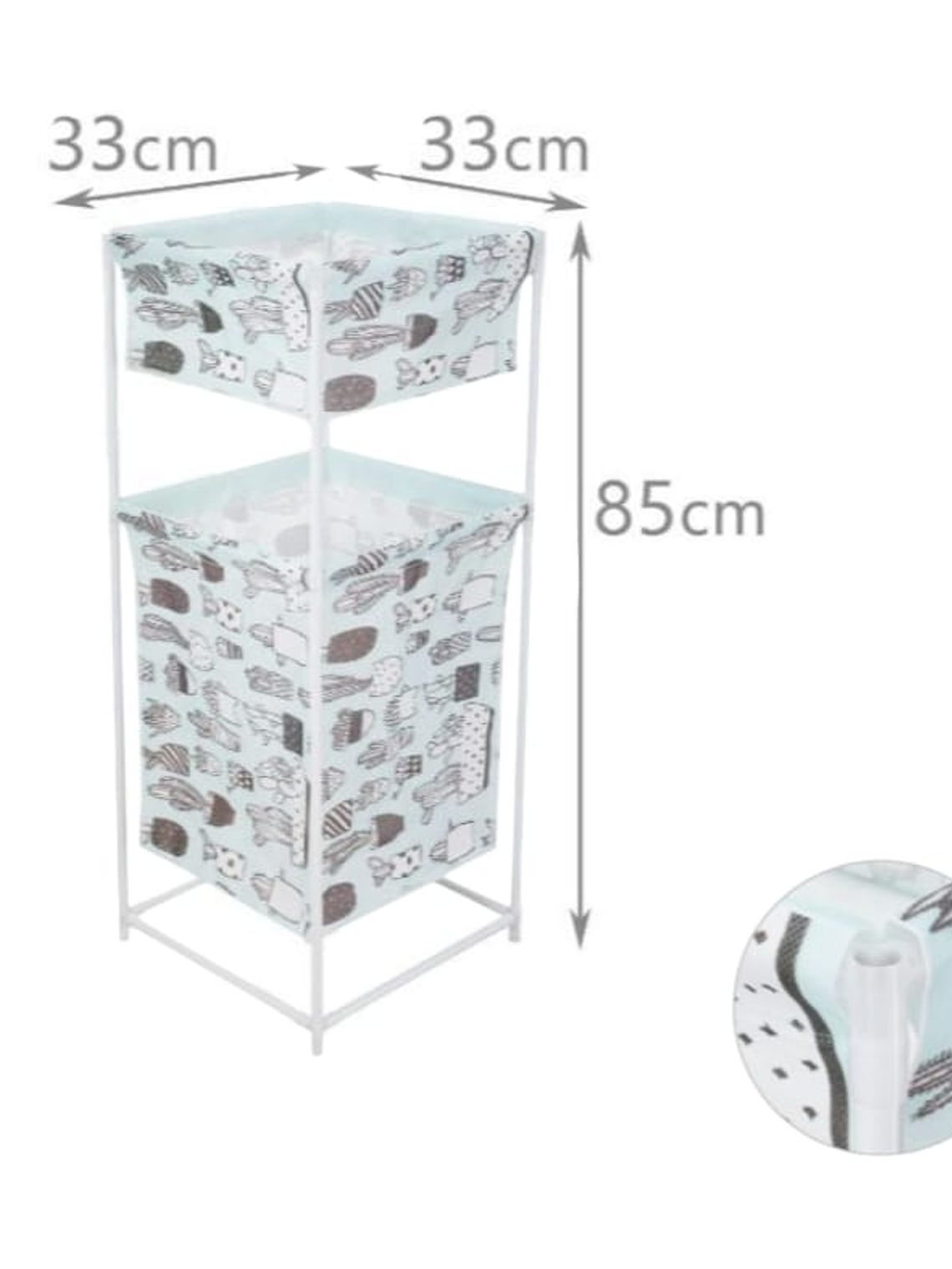 Canasto Organizador Infantil De 2 Piso Para Juguete Y Ropa 3