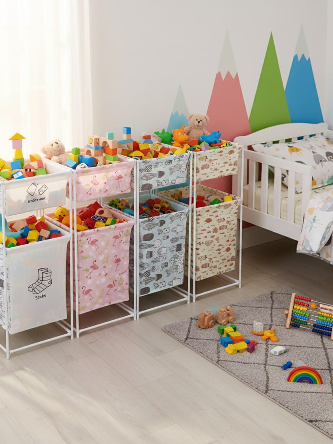 Canasto Organizador Infantil De 2 Piso Para Juguete Y Ropa 2