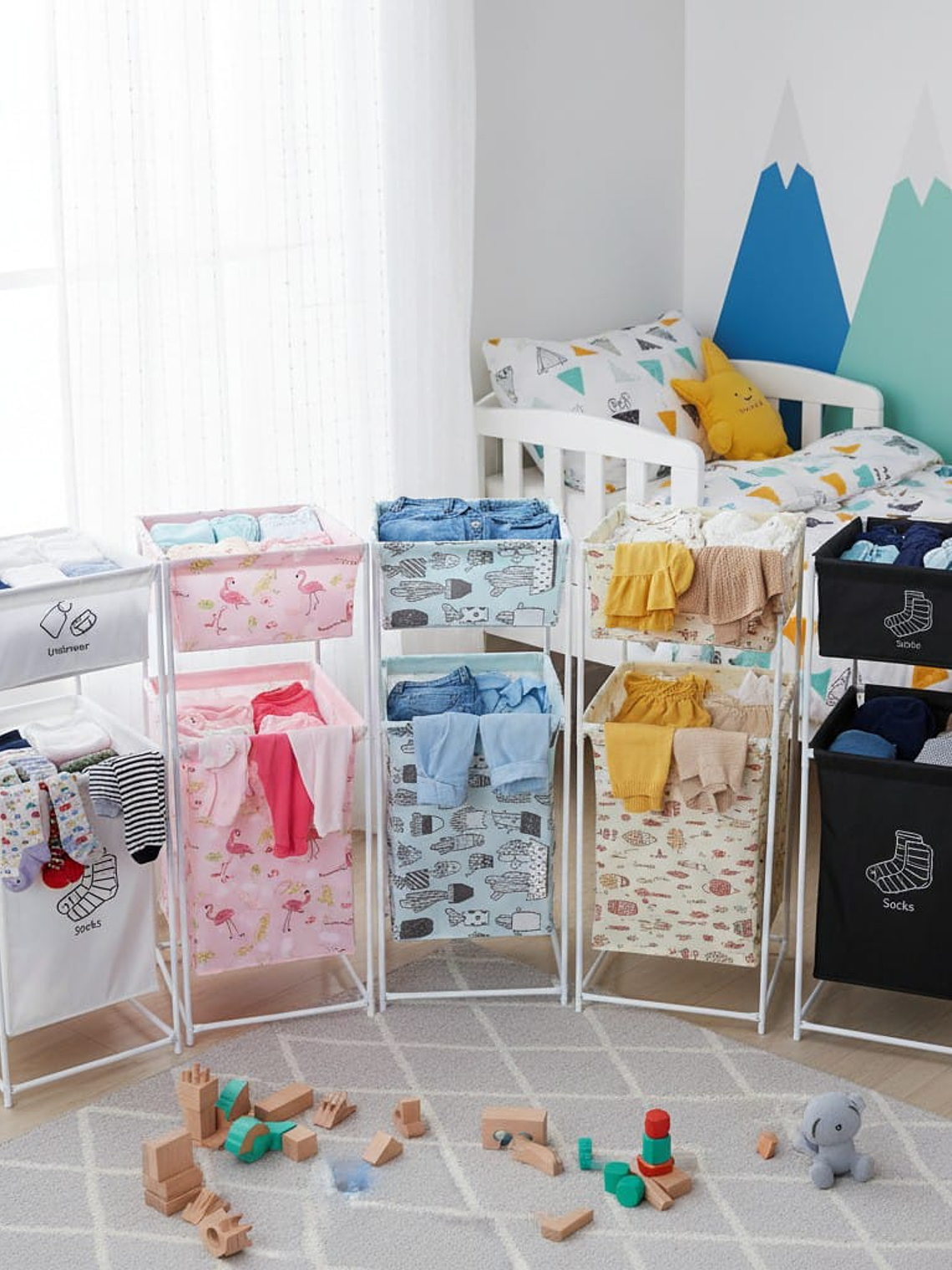 Canasto Organizador Infantil De 2 Piso Para Juguete Y Ropa 1