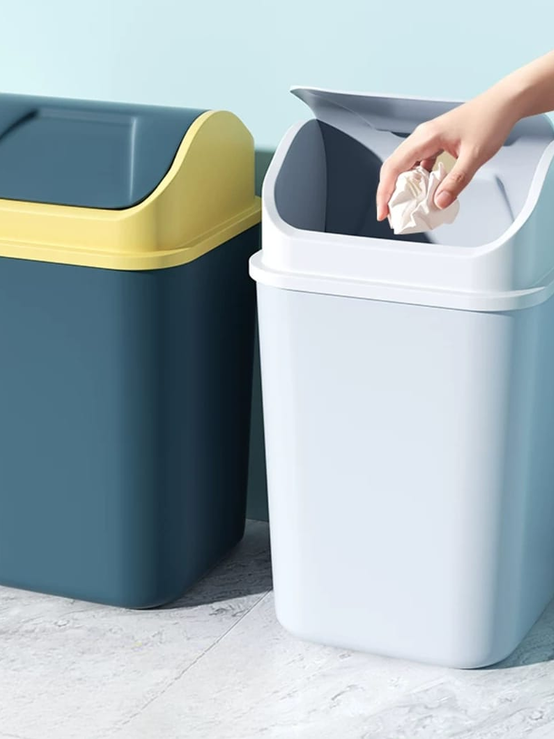 Basurero Práctico Y Funcional Para El Hogar Con Tapa 37x20cm 3