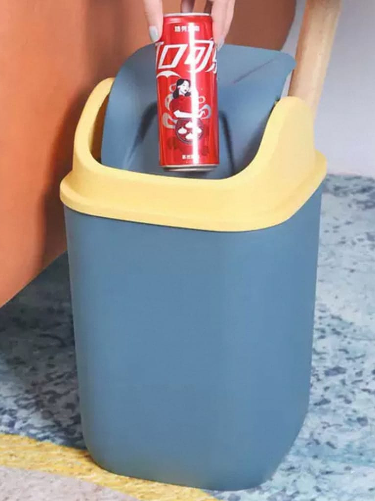 Basurero Práctico Y Funcional Para El Hogar Con Tapa 37x20cm 4