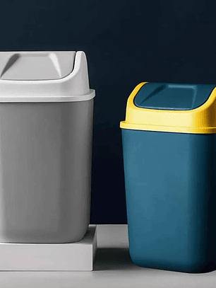 Basurero Práctico Y Funcional Para El Hogar Con Tapa 34x18cm