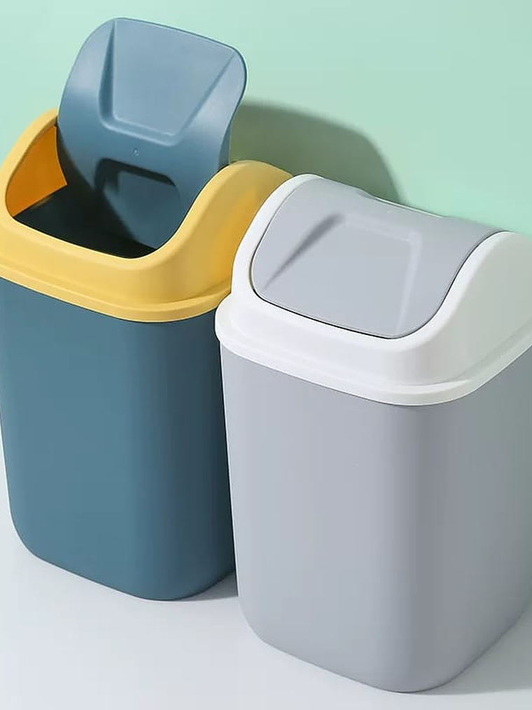 Basurero Práctico Y Funcional Para El Hogar Con Tapa 34x18cm 2