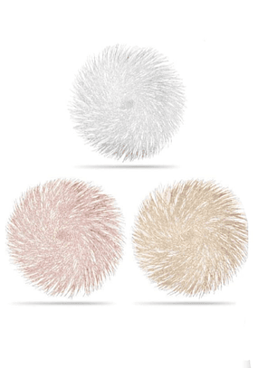 Individual de Mesa Redondo De Pvc, Set de 2 Unidades.