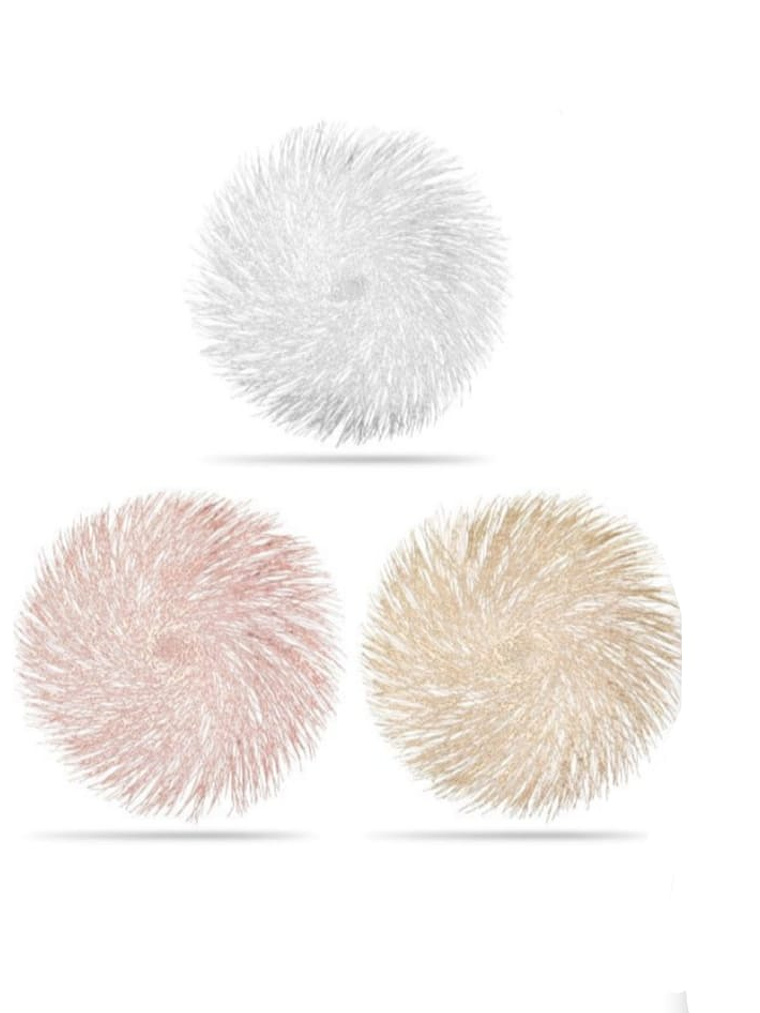 Individual de Mesa Redondo De Pvc, Set de 2 Unidades. 2