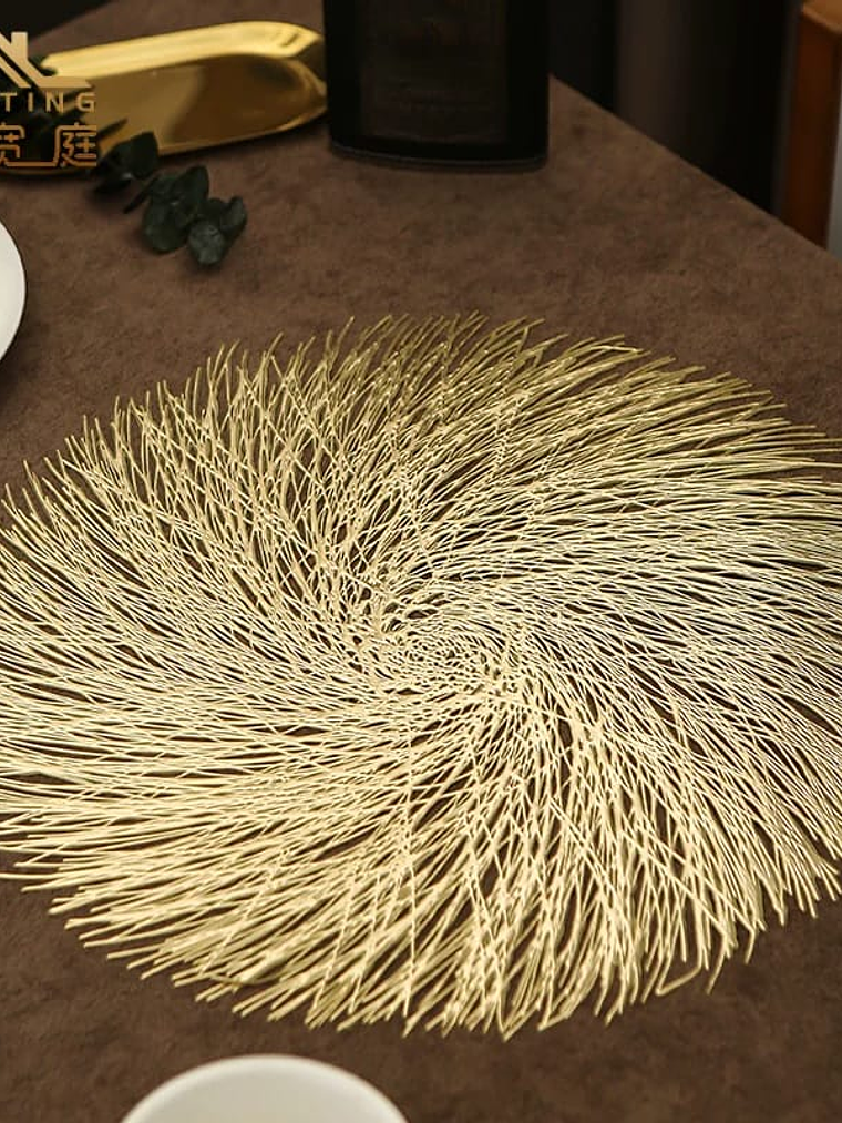 Individual de Mesa Redondo De Pvc, Set de 2 Unidades. 6