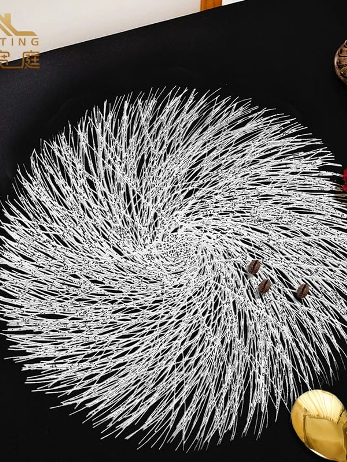 Individual de Mesa Redondo De Pvc, Set de 2 Unidades. 9