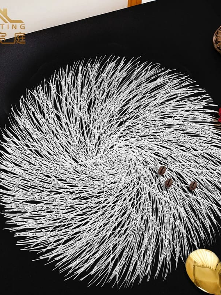 Individual de Mesa Redondo De Pvc, Set de 2 Unidades. 9