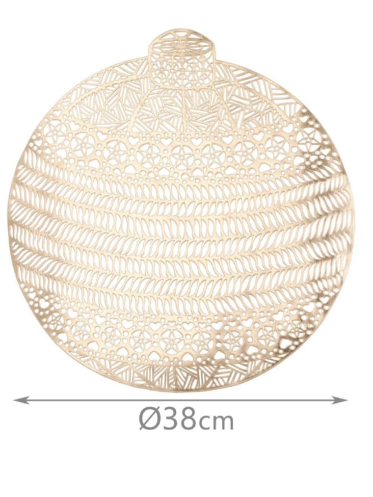 Set de 2 Individuales de Pvc, Modelo de Esfera Navideña. 2