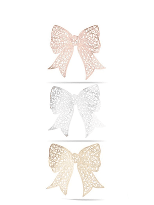 Set de 2 Individuales de Pvc, Modelo de Lazo Navideño