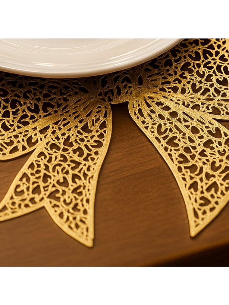 Set de 2 Individuales de Pvc, Modelo de Lazo Navideño 4