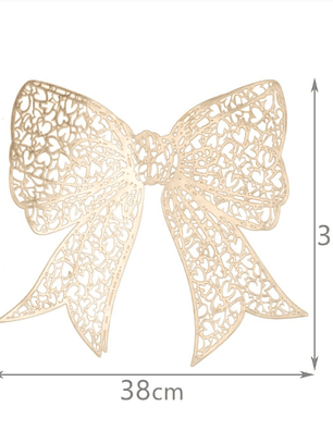 Set de 2 Individuales de Pvc, Modelo de Lazo Navideño