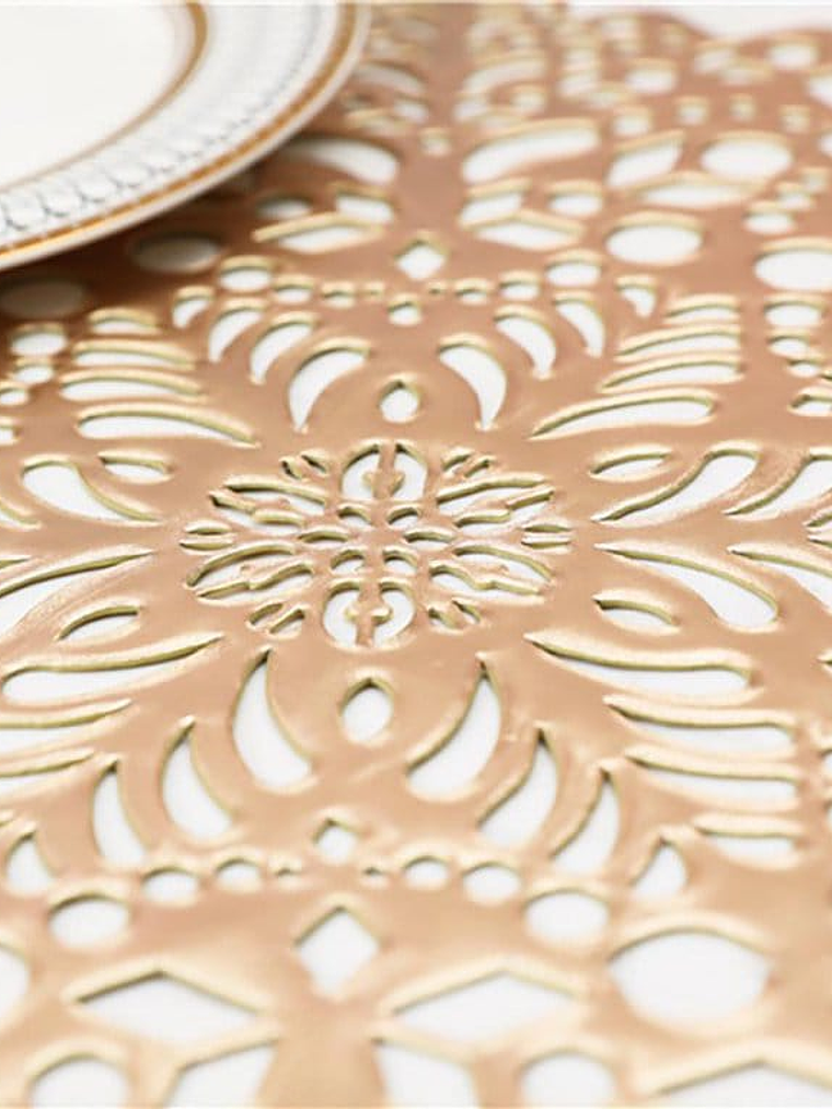 Set de 2 Individuales de Pvc, Modelo de Copo de Nieve. 4