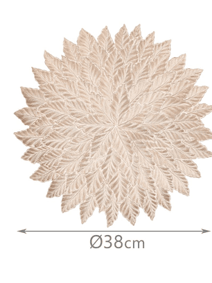 Set de 2 Individuales de Pvc, Modelo de Hojas.