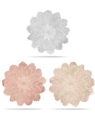 Set de 2 Individuales de Pvc, Modelo de Flor.