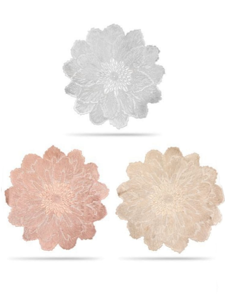 Set de 2 Individuales de Pvc, Modelo de Flor. 2