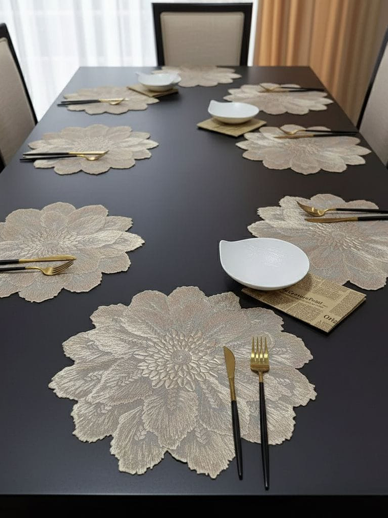 Set de 2 Individuales de Pvc, Modelo de Flor. 5