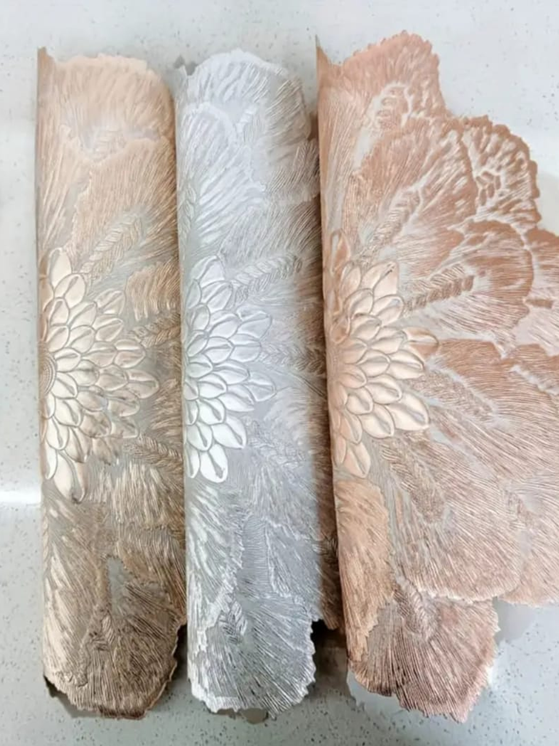 Set de 2 Individuales de Pvc, Modelo de Flor. 1