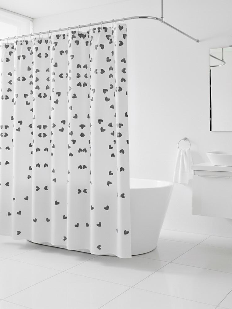 Cortina de Ducha, Peva, Modelo de Corazones 4