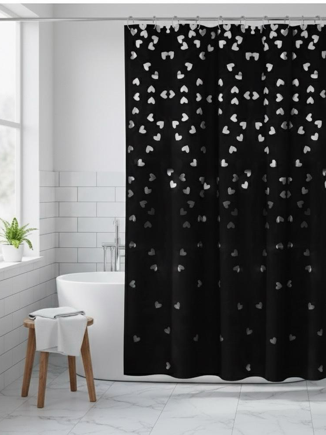 Cortina de Ducha, Peva, Modelo de Corazones 2