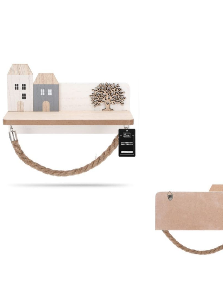 Porta Confort De Pared, Bambú Con Base y Cuerda De Yute. 3