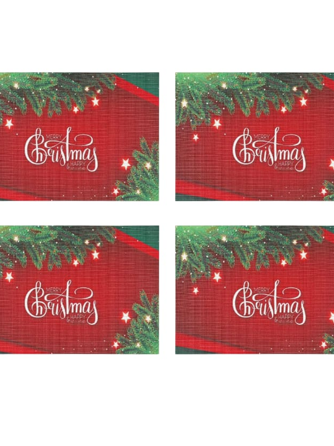 Pack De 4 Individuales Rectangular Navidad Homey 45x30cm 2
