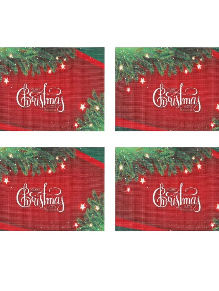 Pack De 4 Individuales Rectangular Navidad Homey 45x30cm 2