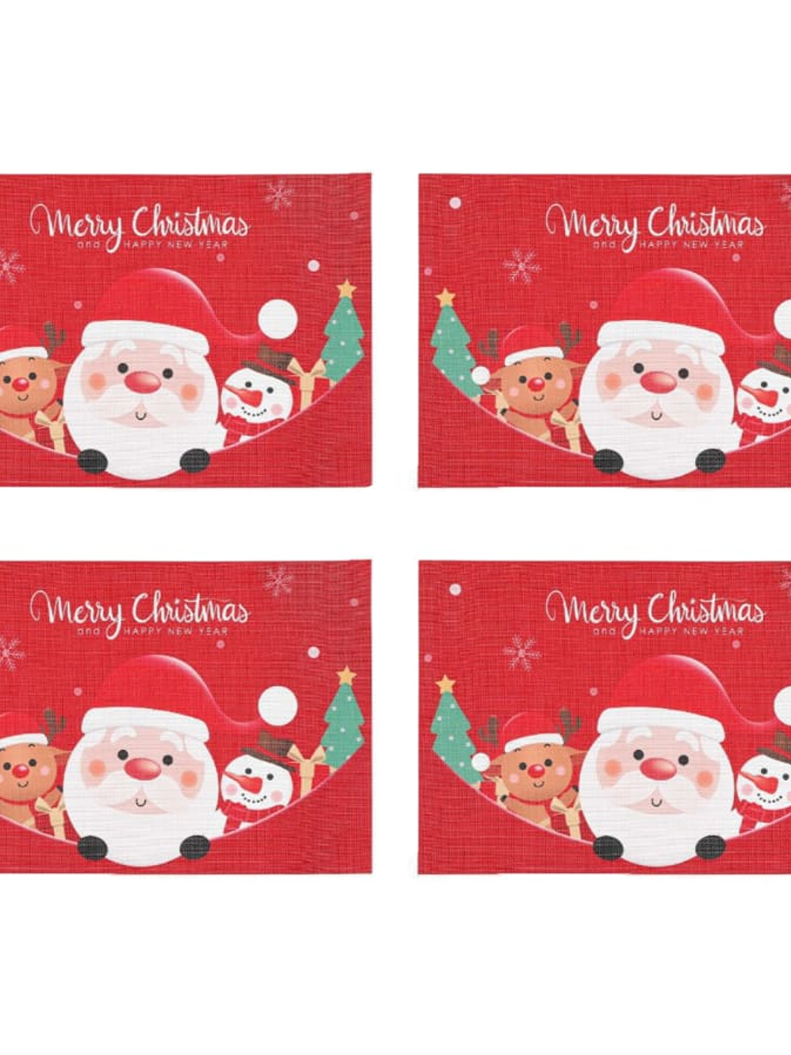 Pack De 4 Individuales Rectangular Navidad Homey 45x30cm 2