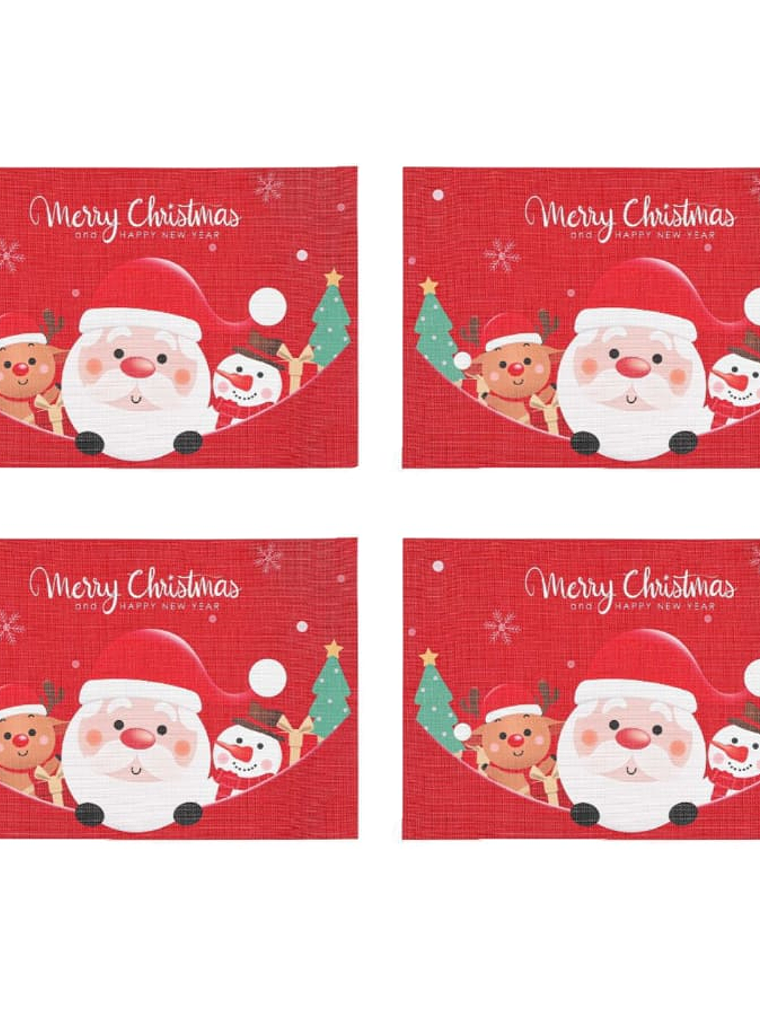 Pack De 4 Individuales Rectangular Navidad Homey 45x30cm 2