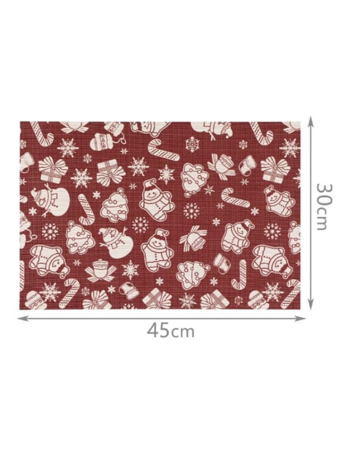 Pack De 4 Individuales Rectangular Navidad Homey 45x30cm 3