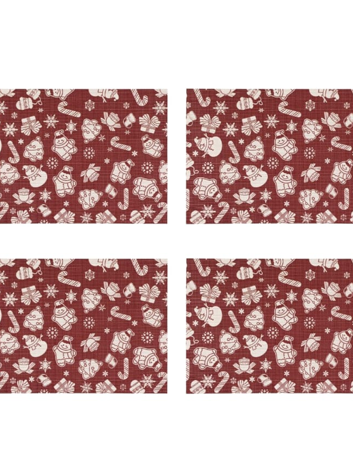 Pack De 4 Individuales Rectangular Navidad Homey 45x30cm 2