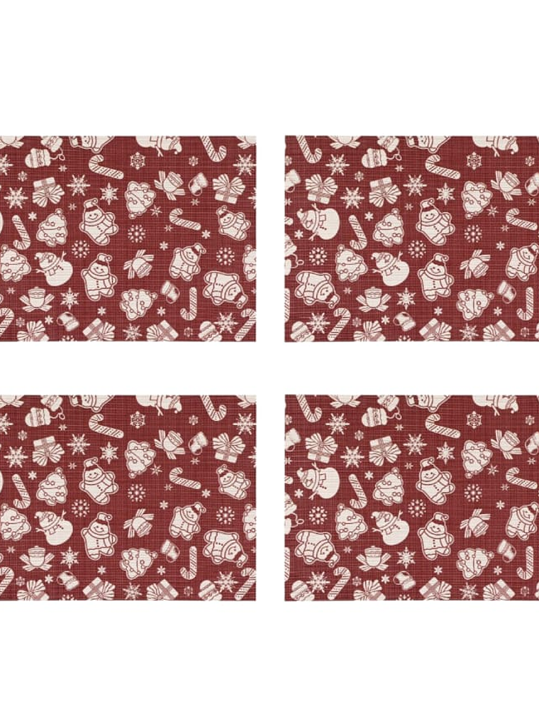 Pack De 4 Individuales Rectangular Navidad Homey 45x30cm 2