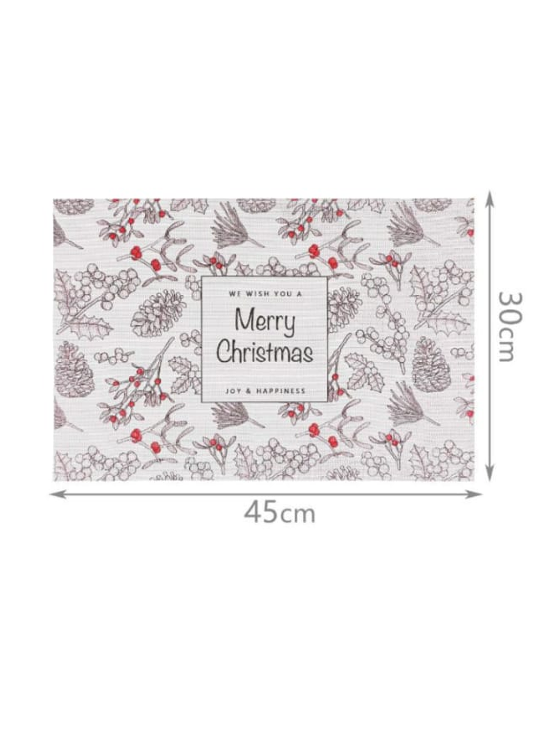 Pack De 4 Individuales Rectangular Navidad Homey 45x30cm 3