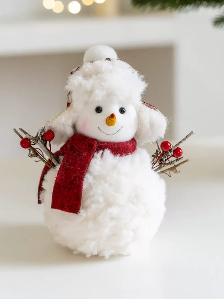 Set De 2 Muñeco De Nieve Decoracion Para El Hogar 13X12cm 1