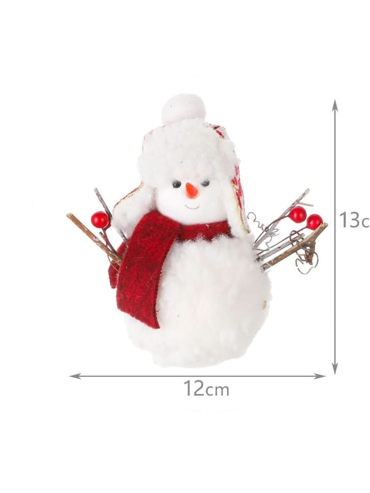 Set De 2 Muñeco De Nieve Decoracion Para El Hogar 13X12cm 2