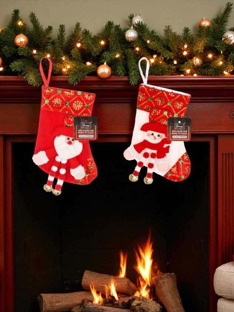 Pack De 2 Botas De Navidad Para Decoración 24x18cm 1