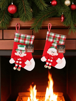 Pack De 2 Botas De Navidad Para Decoración 24x18cm