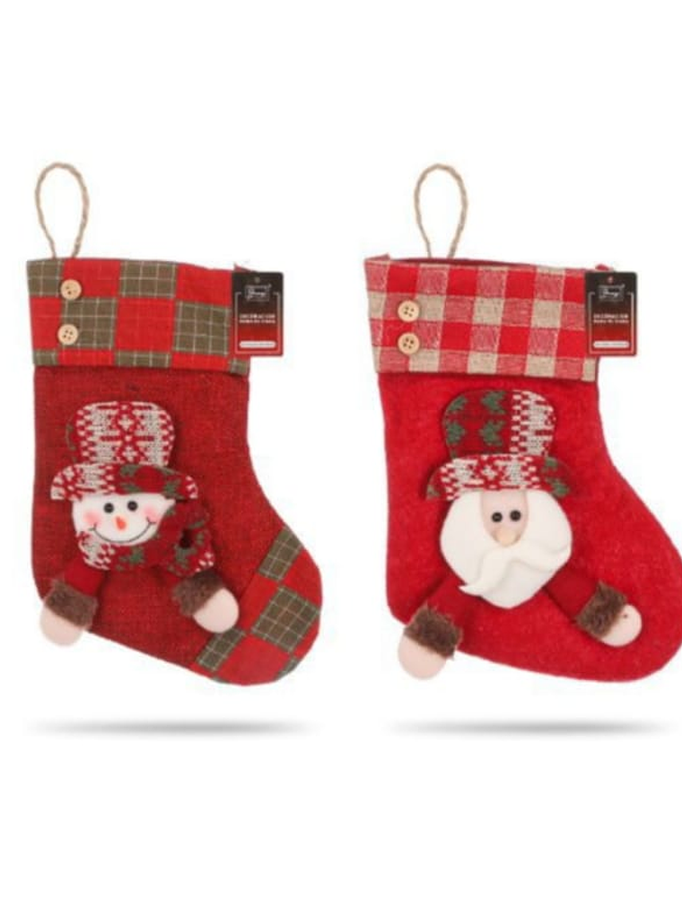 Pack De 2 Botas De Navidad Para Decoración 23x17cm 2