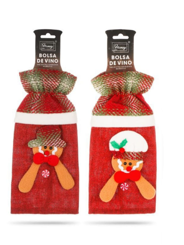 Pack De 2 Bolsas Para Vino, Adorno Para La Mesa 28x13cm 1
