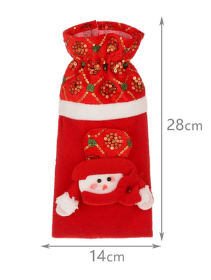 Pack De 2 Bolsas Para Vino, Adorno Para La Mesa 28x14cm