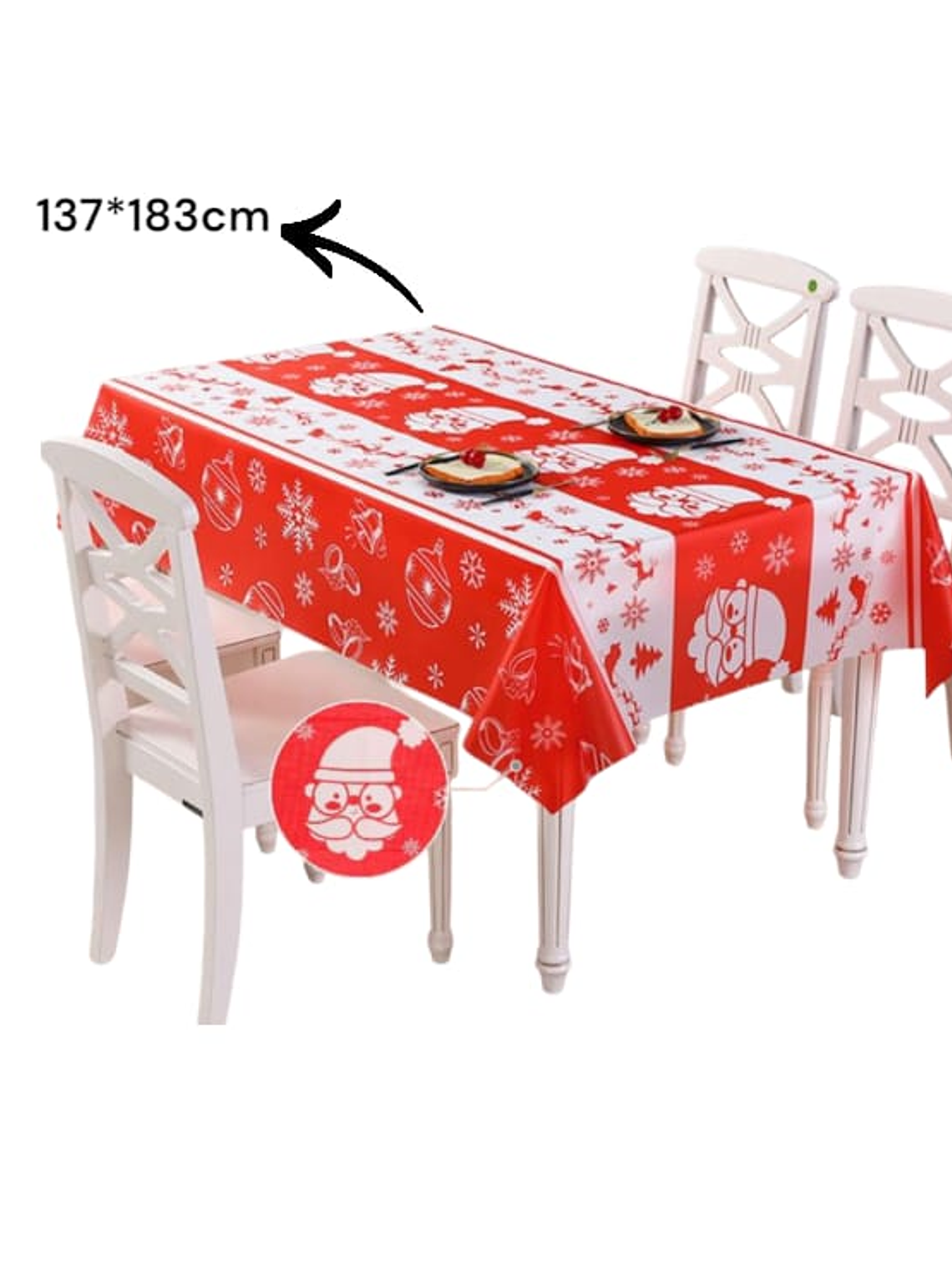 Mantel Rectangular Antimanchas de Plastico 183x137cm 2