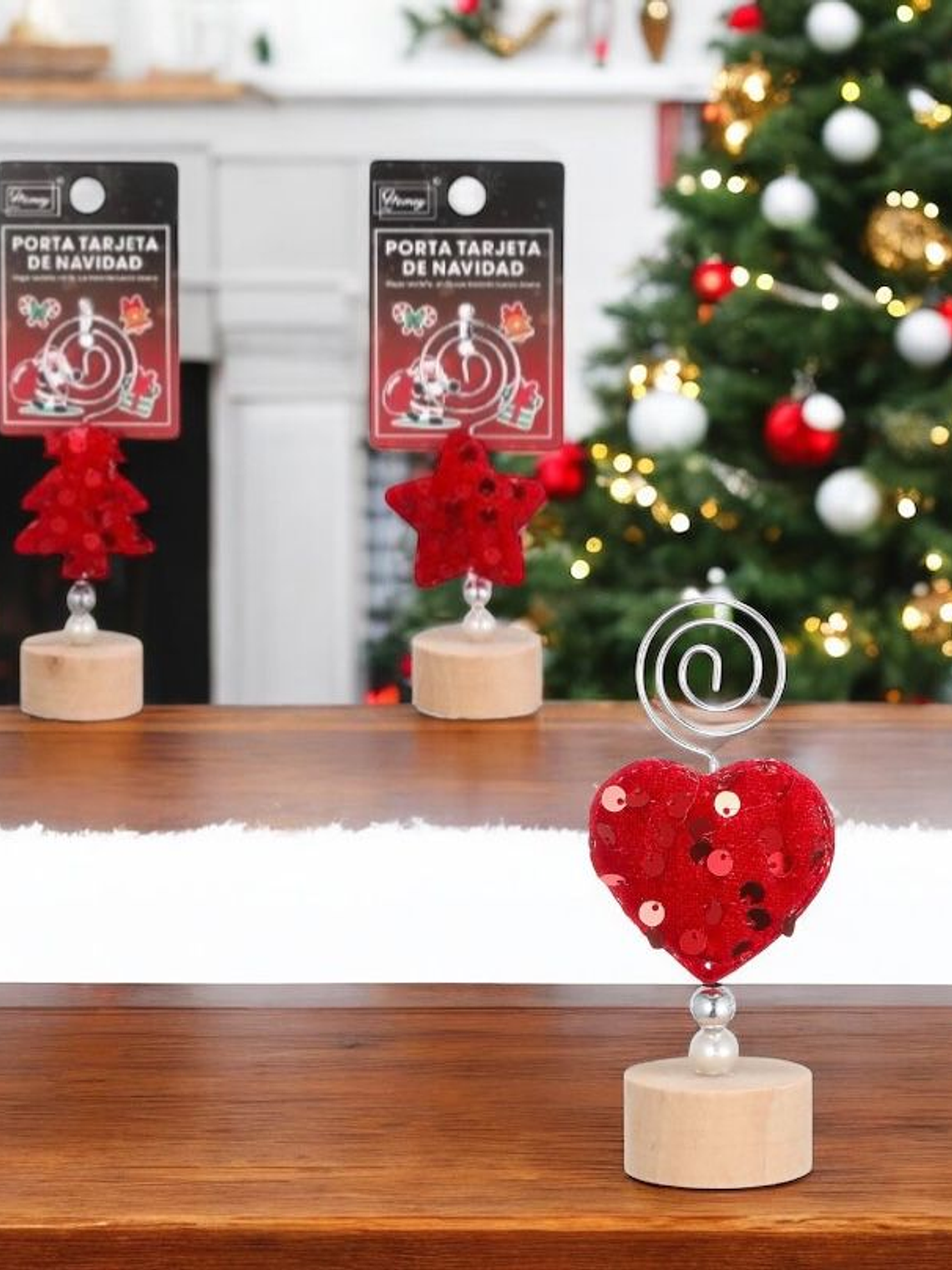 Pack De 4 Soportes Para Tarjetas De Navidad 1