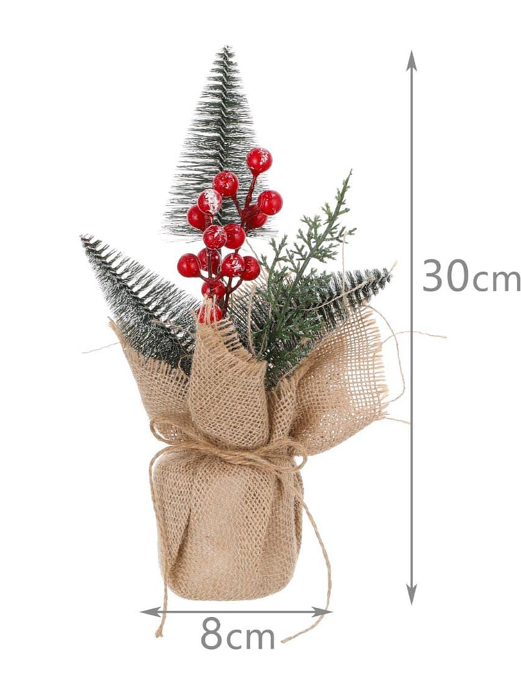 Set de 2 Adornos de Navidad o Centro de Mesa Decorativo 30x8cm 2